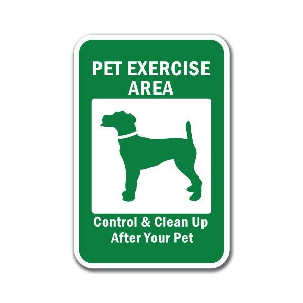 Signmission 18 in Height, 0.12 in Width, Aluminum, 12" x 18", A-1218 Pet-Animal - PetExercA A-1218 Pet-Animal - PetExercA - main